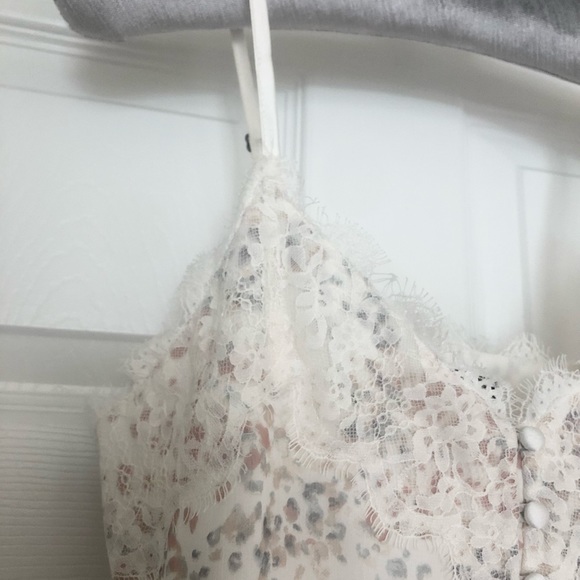 Abercrombie & Fitch Lace Camisole Top Animal Print Cream Size XS - Picture 5 of 7